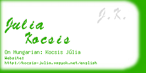 julia kocsis business card
